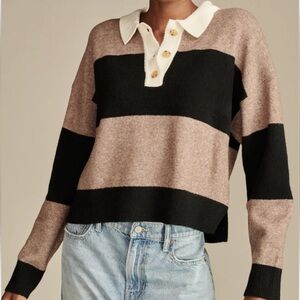 Lucky Brand Cloud Soft Rugby Polo Sweater